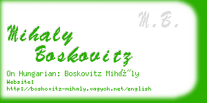 mihaly boskovitz business card